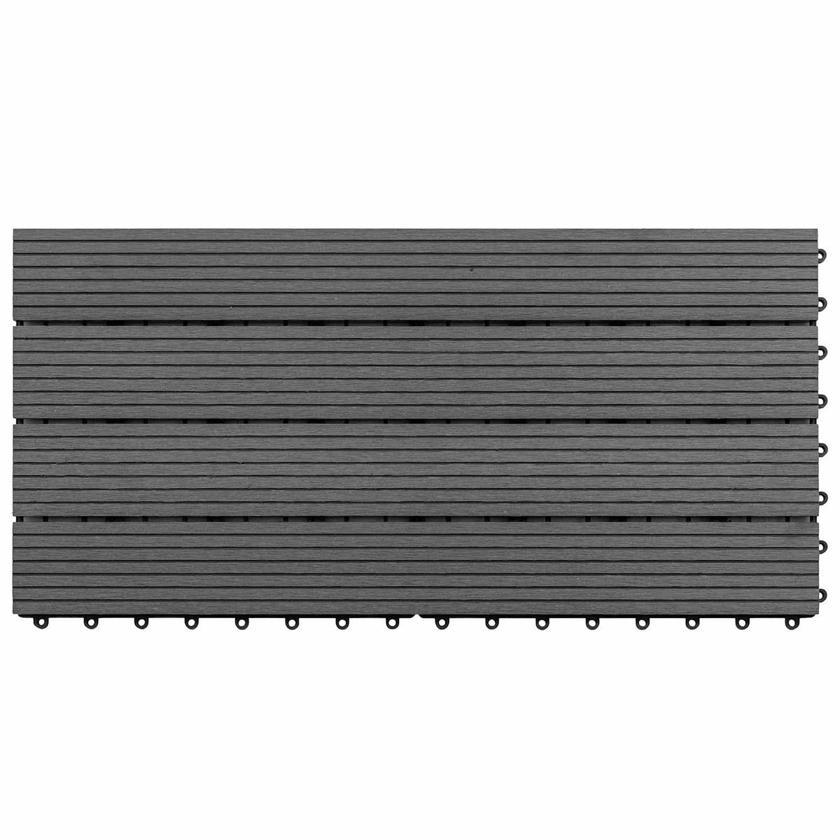 Terrassenfliese 6 stk. Grau 60 x 30 cm WPC