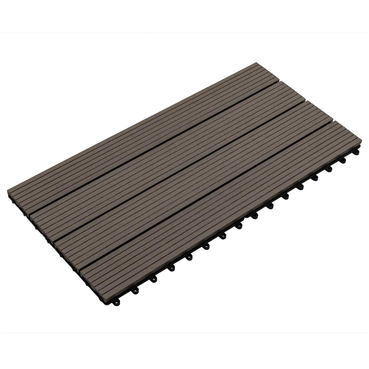 Terrassenfliese 6 Stk. Dunkelbraun 60 x 30 cm WPC