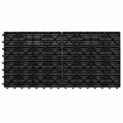 Terrassenfliese 6 Stk. Dunkelbraun 60 x 30 cm WPC