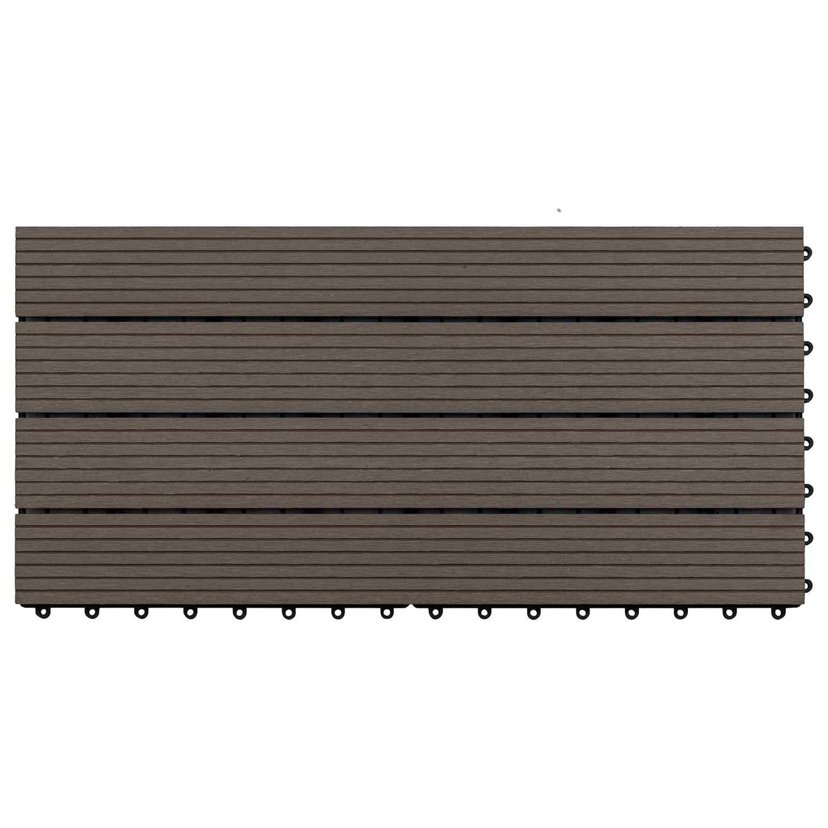 Terrassenfliese 6 Stk. Dunkelbraun 60 x 30 cm WPC