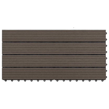 Terrassenfliese 6 Stk. Dunkelbraun 60 x 30 cm WPC