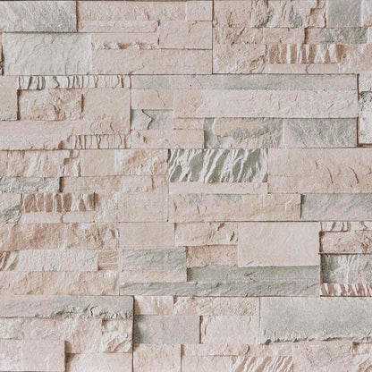 3D Stein Tapete Beige 10 x 0,53 m Vliesstoff