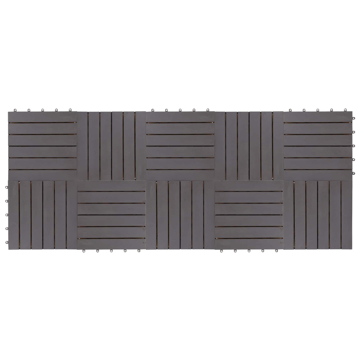 Terrassenfliese 10 Stk. Grau 30 x 30 cm Akazien-Hartholz