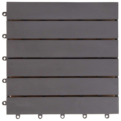 Terrassenfliese 10 Stk. Grau 30 x 30 cm Akazien-Hartholz
