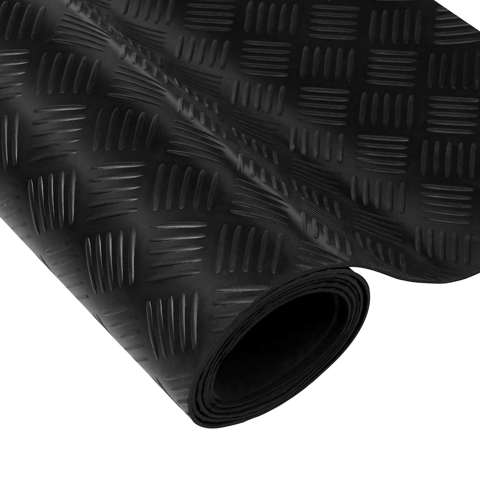 Bodenbelag Schwarz 1 x 2 m Gummi