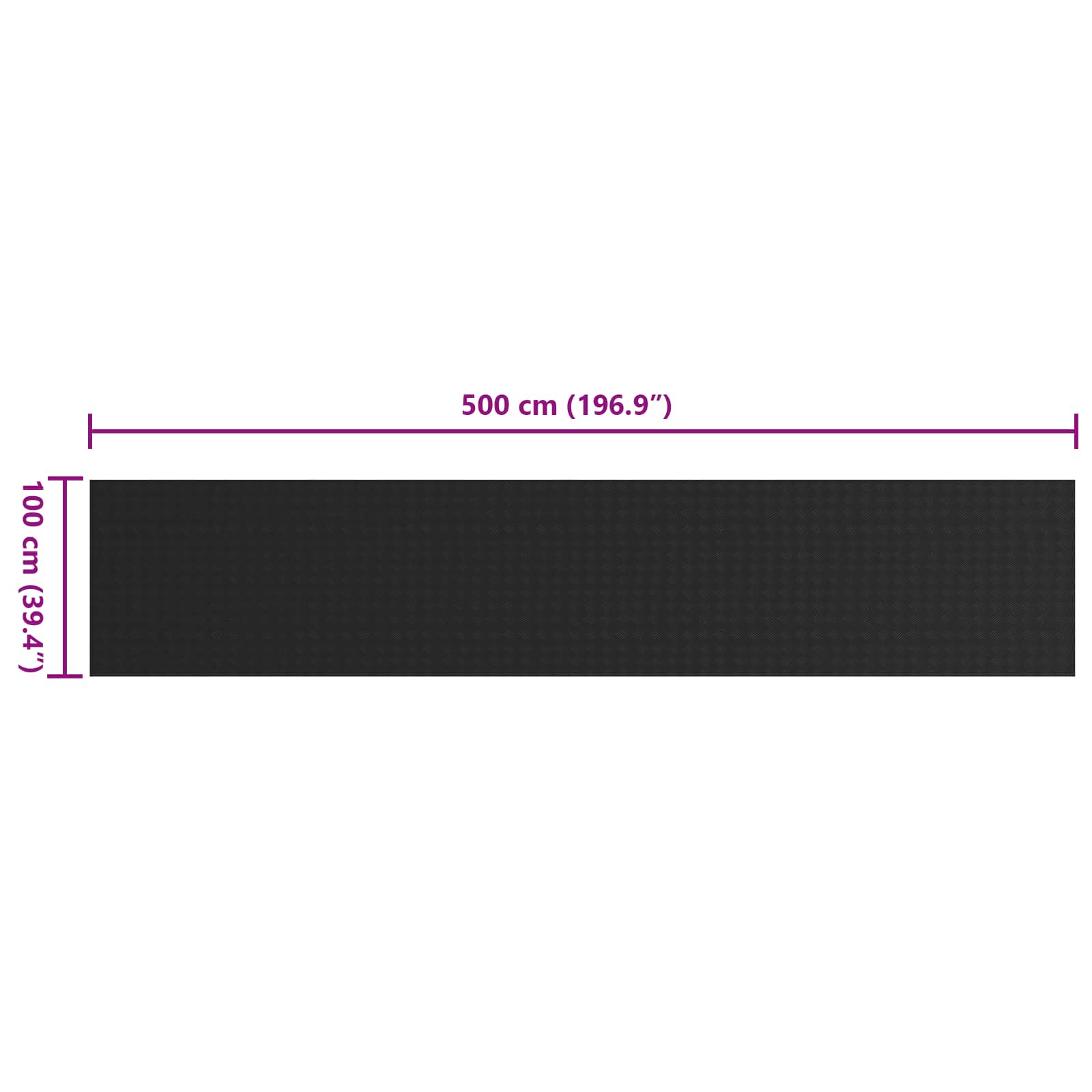 Bodenbelag Schwarz 1 x 5 m Gummi