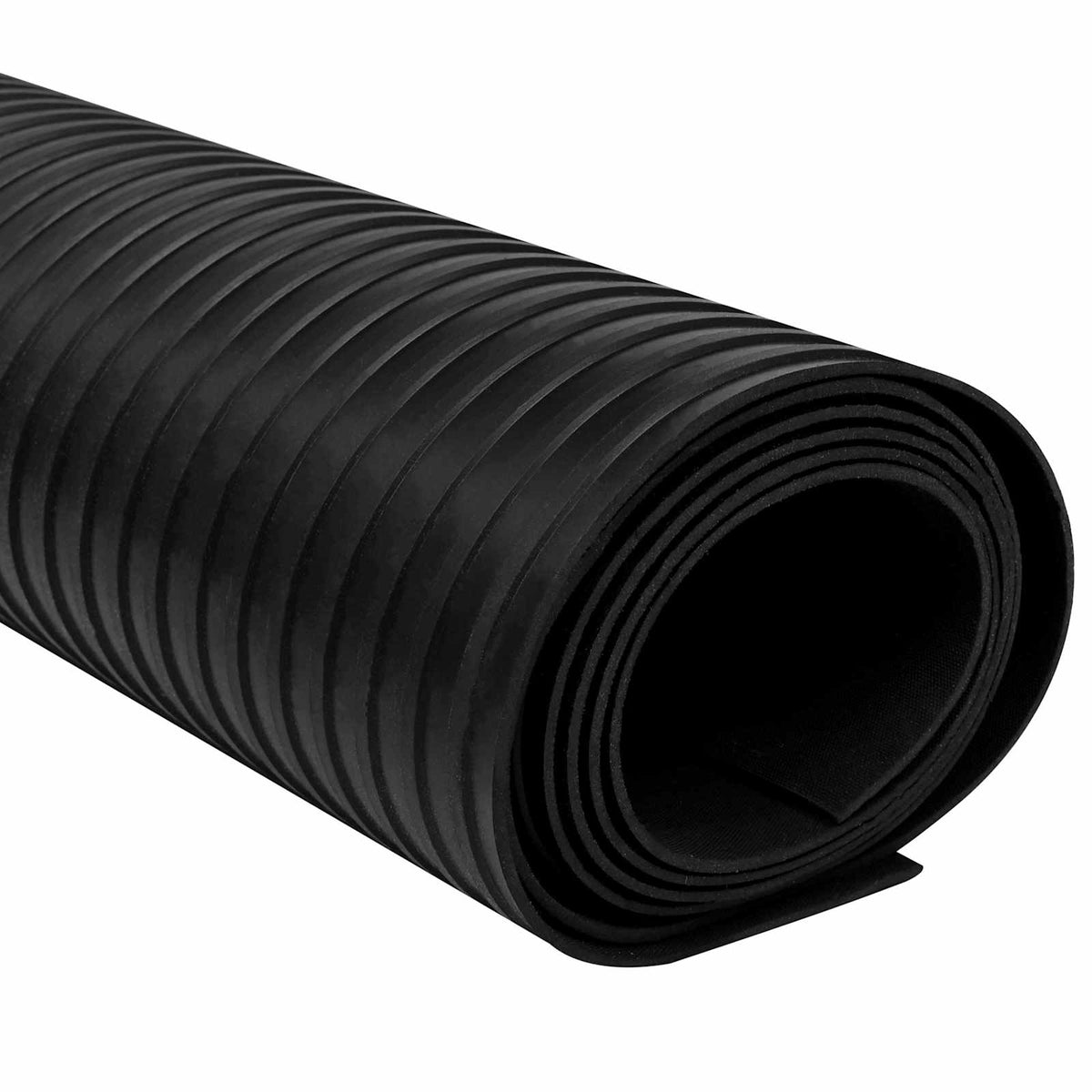 Fußmatte mit Breitrippe Schwarz 1 x 2 m Gummi