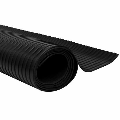 Fußmatte mit Breitrippe Schwarz 1 x 2 m Gummi