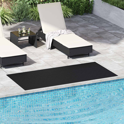 Fußmatte mit Breitrippe Schwarz 1 x 2 m Gummi