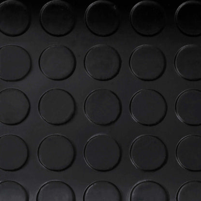 Bodenmatte mit Punkten Schwarz 1 x 5 m Gummi
