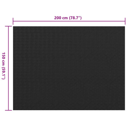 Bodenbelag Schwarz 1,5 x 2 m Gummi
