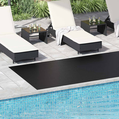 Bodenbelag Schwarz 1,5 x 4 m Gummi