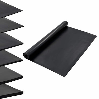 Bodenbelag Schwarz 1,2 x 5 m Gummi