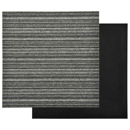 Teppich 20 stk. Gestreiftes Anthrazit 50 x 50 cm
