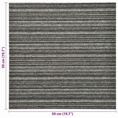 Teppich 20 stk. Gestreiftes Anthrazit 50 x 50 cm