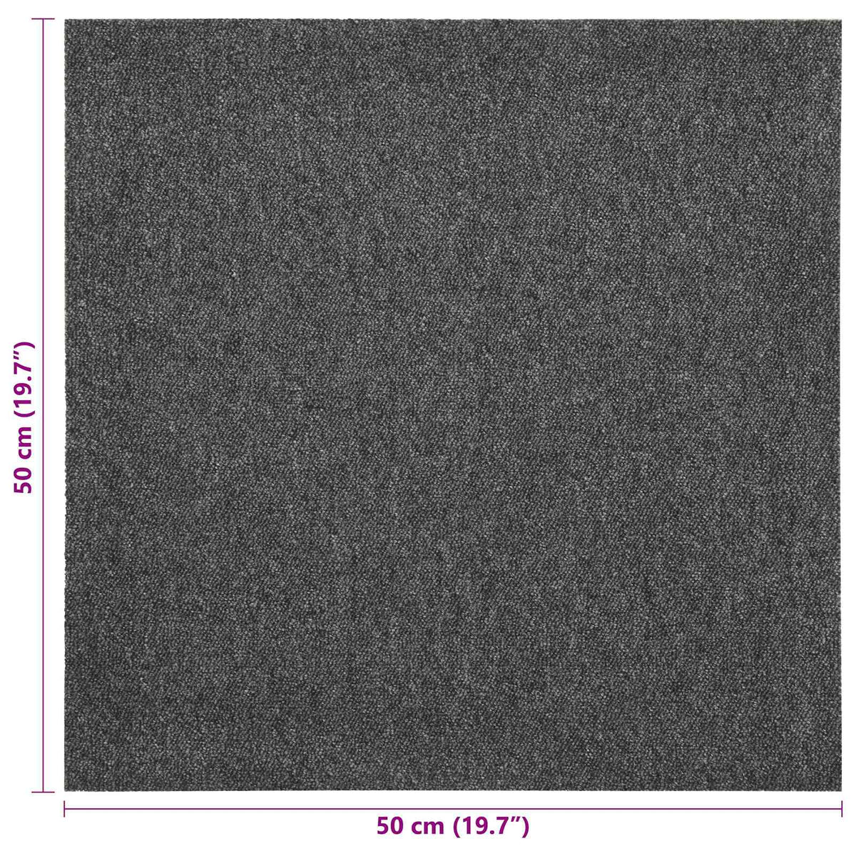 Teppich 20 stk. Anthrazit 50 x 50 cm 100% Polypropylen