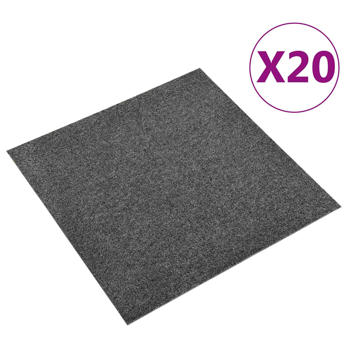 Teppich 20 stk. Anthrazit 50 x 50 cm 100% Polypropylen