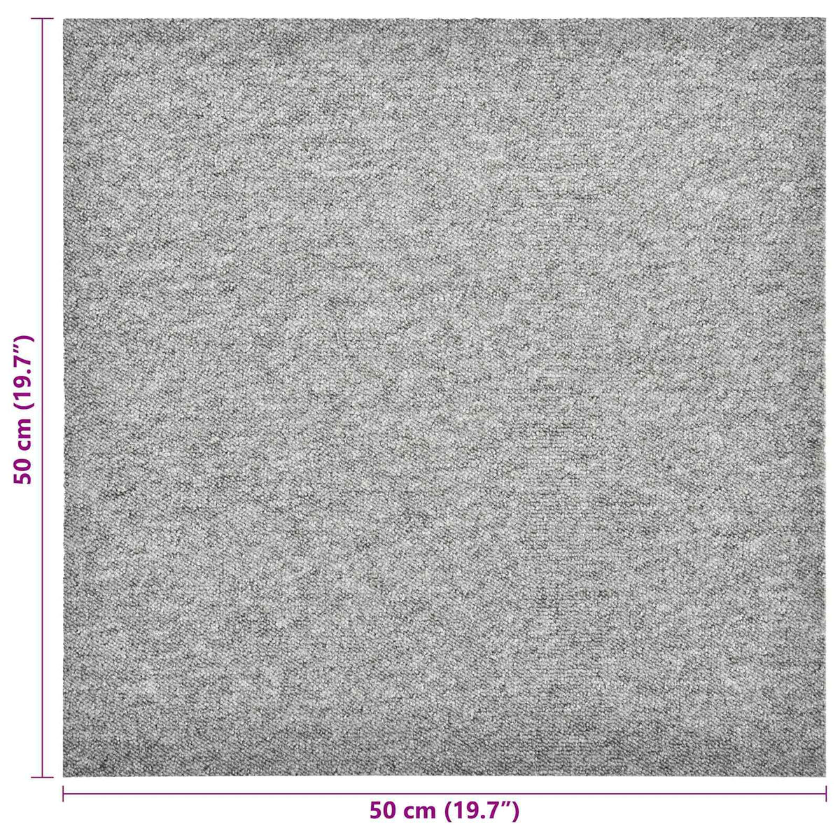 Teppich 20 stk. Hellgrau 50 x 50 cm 100% Polypropylen