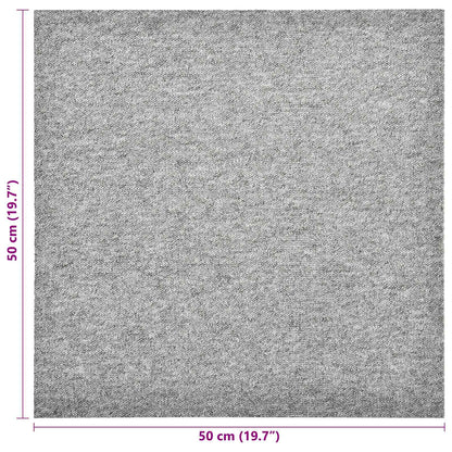 Teppich 20 stk. Hellgrau 50 x 50 cm 100% Polypropylen