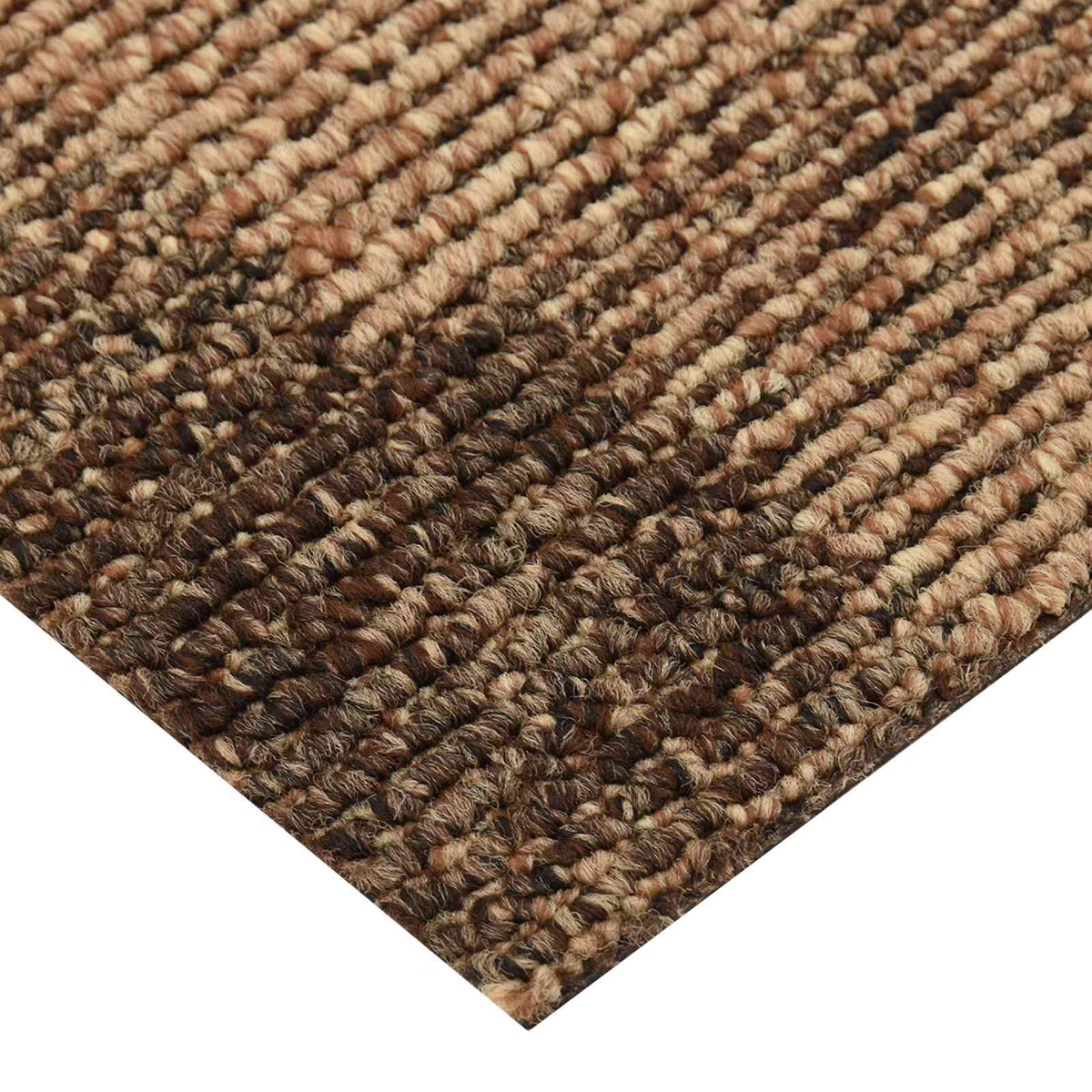 Boden Teppich 20 stk. Braun 50 x 50 cm PP Niedriger Flor