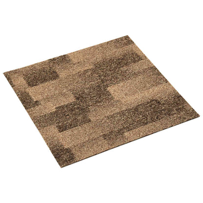 Boden Teppich 20 stk. Braun 50 x 50 cm PP Niedriger Flor