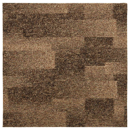Boden Teppich 20 stk. Braun 50 x 50 cm PP Niedriger Flor