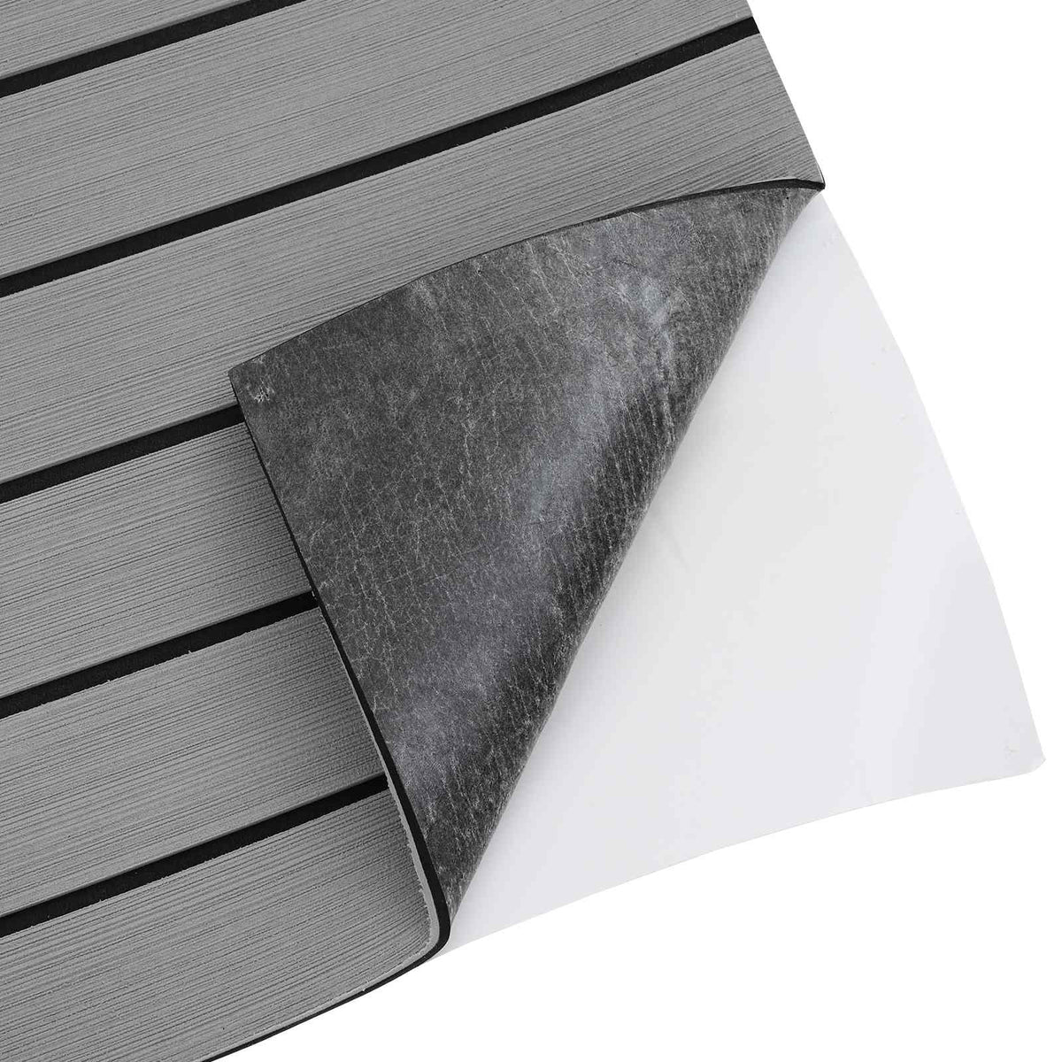 Bootsmatte Gestreift Hellgrau und Schwarz 240 x 90 cm EVA