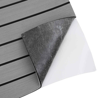 Bootsmatte Gestreift Hellgrau und Schwarz 240 x 90 cm EVA