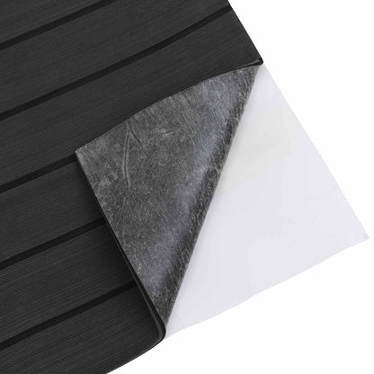Bootsmatte Gestreift Dunkelgrau und Schwarz 240 x 90 cm EVA