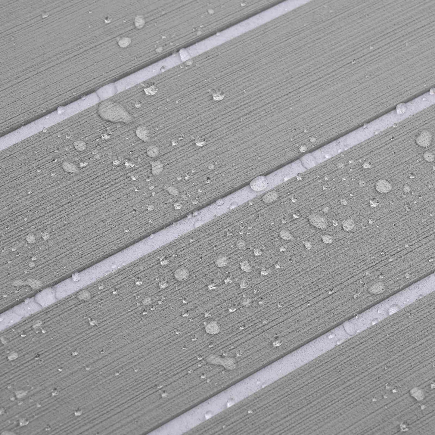 Bootsmatte Gestreift Hellgrau und Weiß 240 x 90 cm EVA