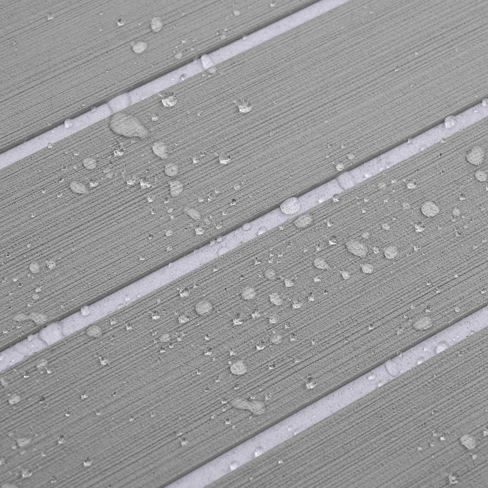 Bootsmatte Gestreift Hellgrau und Weiß 240 x 90 cm EVA