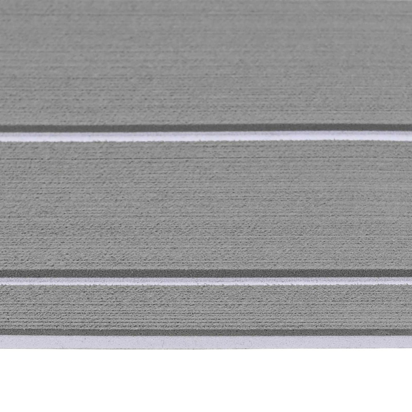 Bootsmatte Gestreift Hellgrau und Weiß 240 x 90 cm EVA