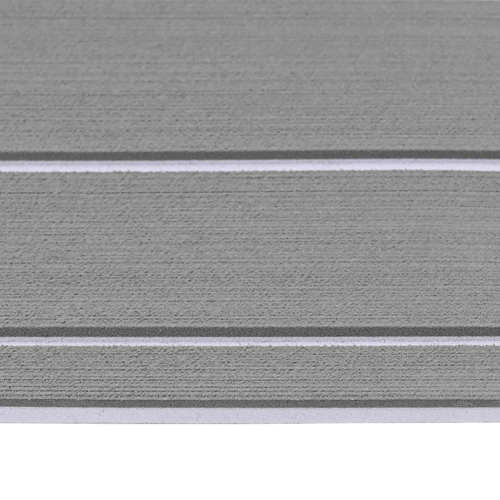 Bootsmatte Gestreift Hellgrau und Weiß 240 x 90 cm EVA