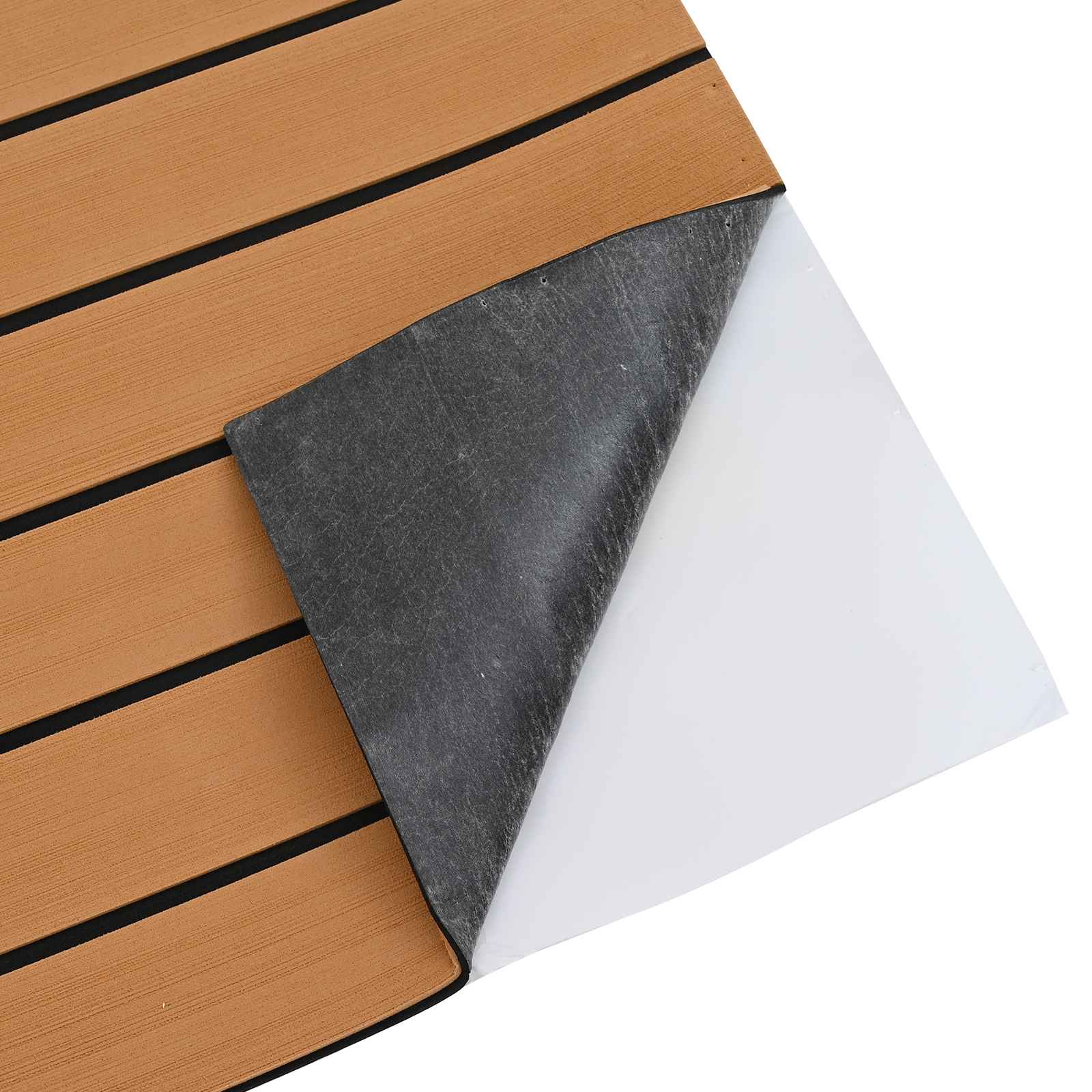 Bootsmatte Gestreift Braun und Schwarz 240 x 60 cm EVA