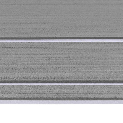 Bootsmatte Gestreift Hellgrau und Weiß 240 x 60 cm EVA