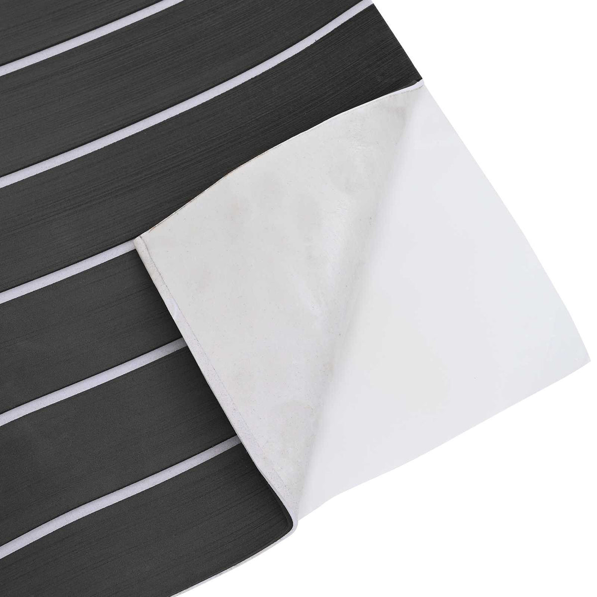 Bootsmatte Gestreift Dunkelgrau und Weiß 240 x 60 cm EVA