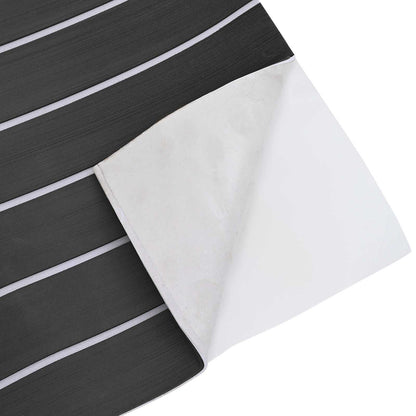 Bootsmatte Gestreift Dunkelgrau und Weiß 240 x 60 cm EVA