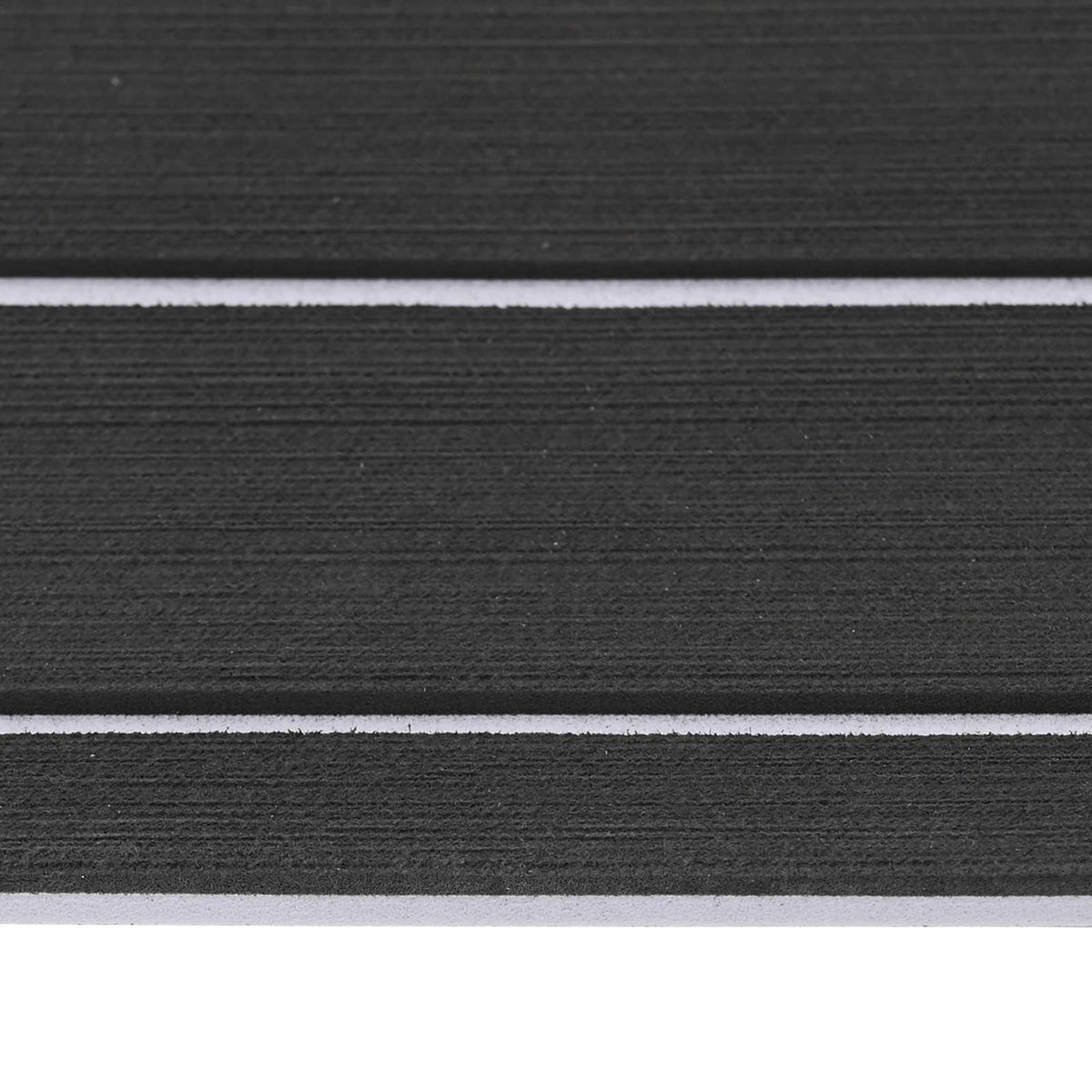Bootsmatte Gestreift Dunkelgrau und Weiß 240 x 60 cm EVA