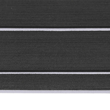 Bootsmatte Gestreift Dunkelgrau und Weiß 240 x 60 cm EVA