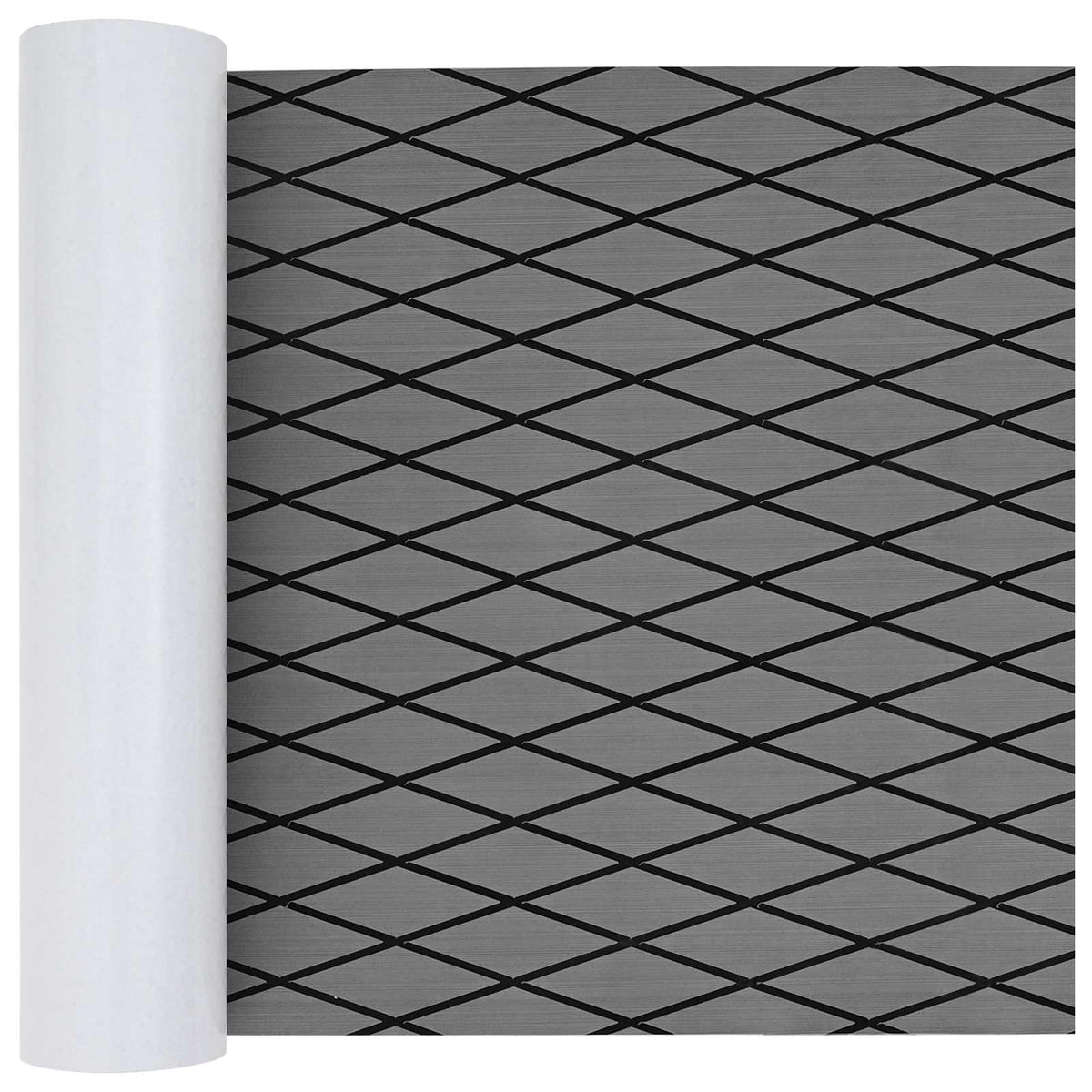 Bootsmatte Harlekin Hellgrau und Schwarz 190 x 70 cm EVA
