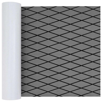 Bootsmatte Harlekin Hellgrau und Schwarz 190 x 70 cm EVA