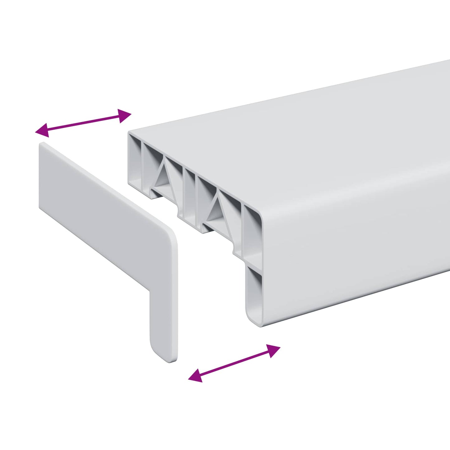 Fensterbank Weiß 140 x 15 x 4,5 cm PVC