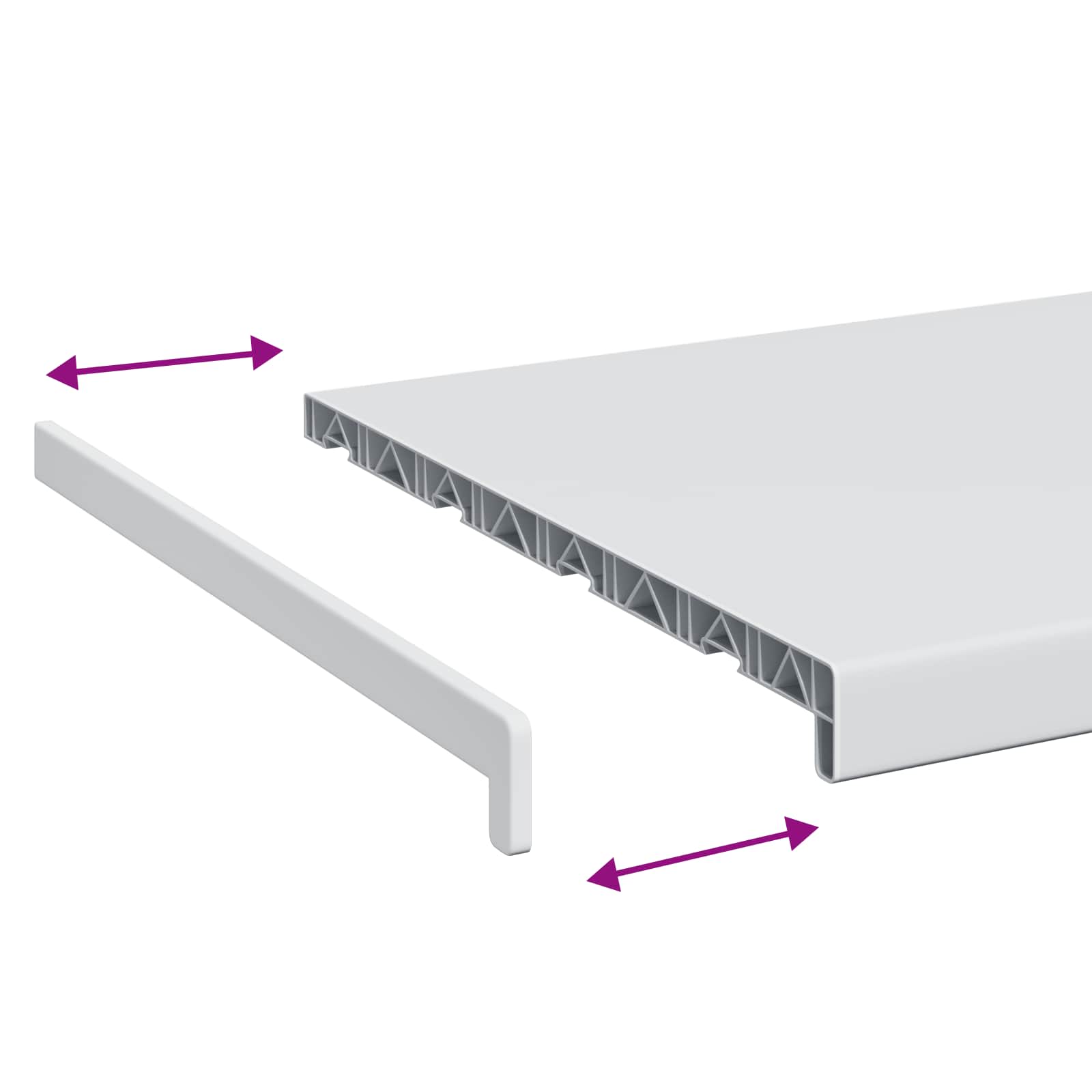 Fensterbank Weiß 80 x 40 x 4,5 cm PVC