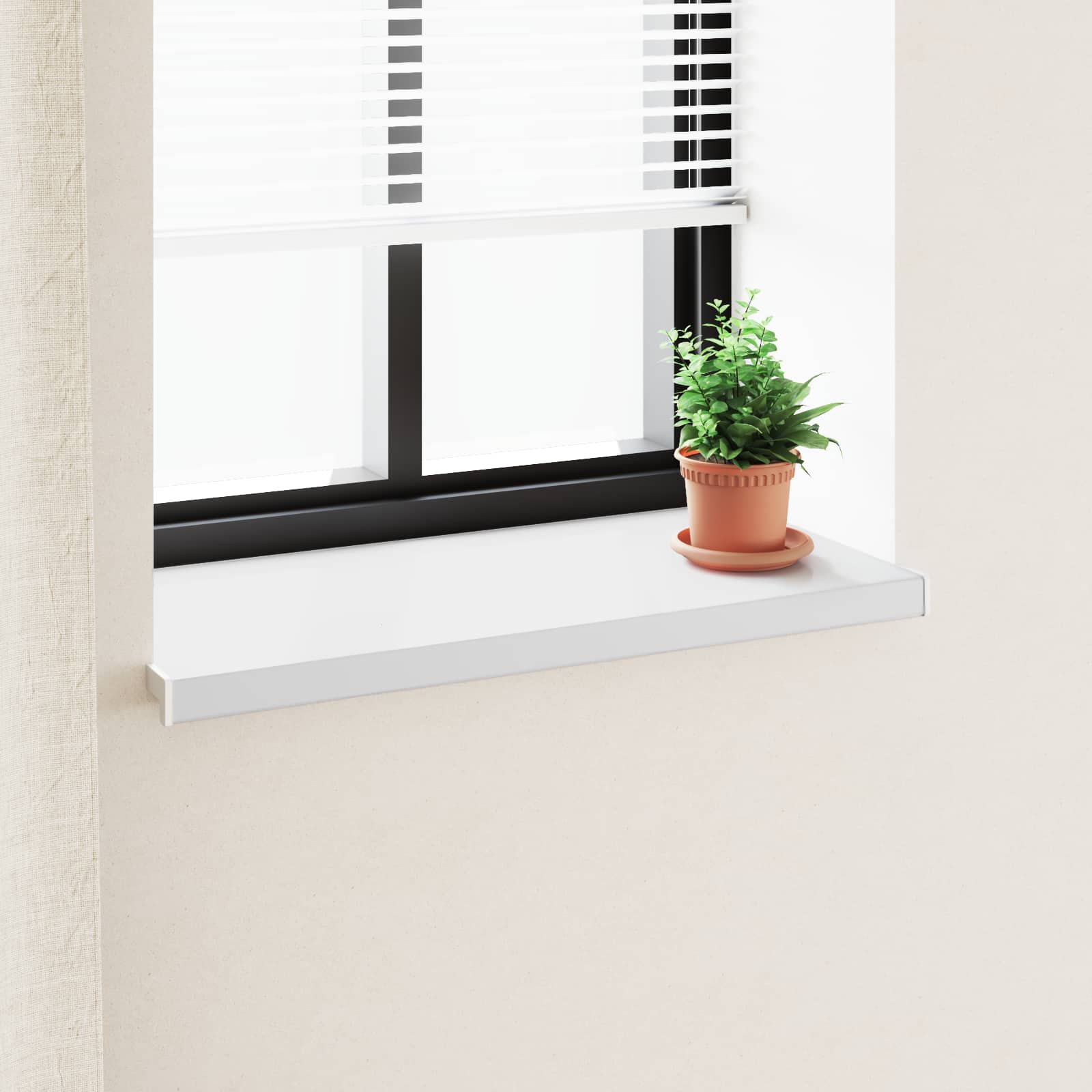 Fensterbank Weiß 80 x 40 x 4,5 cm PVC