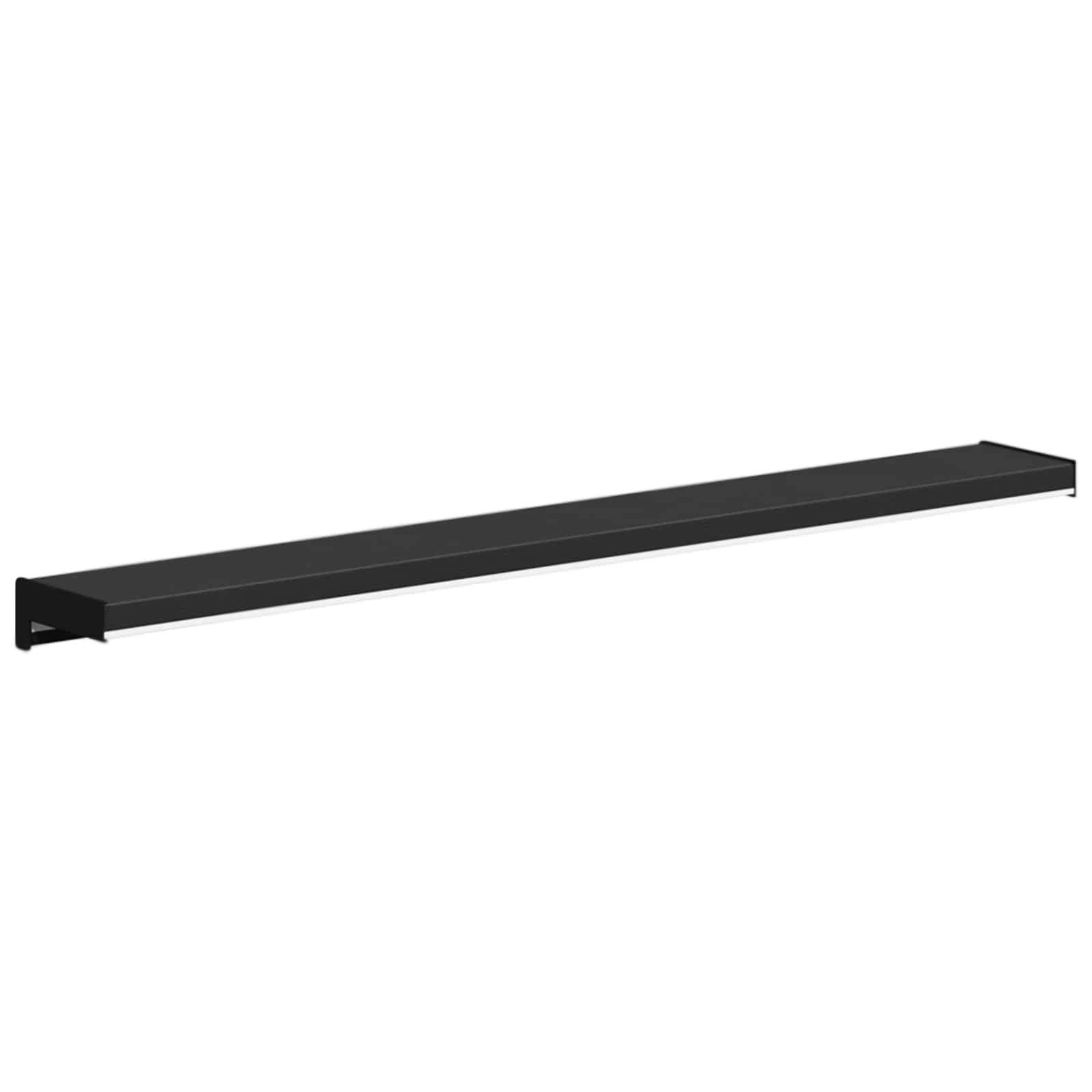 Fensterbank Schwarz mit Holzmaserung 60 x 15 x 4,5 cm PVC