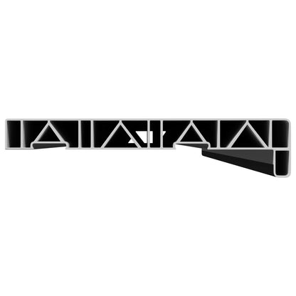 Fensterbank Schwarz mit Holzmaserung 120 x 20 x 4,5 cm PVC