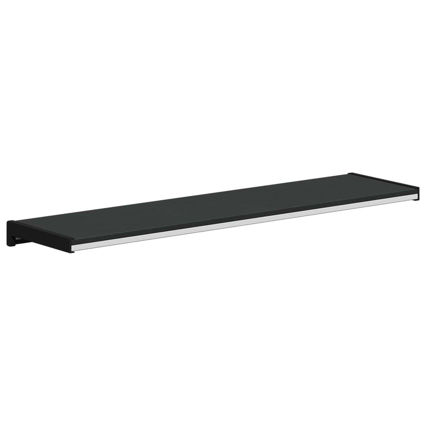 Fensterbank Schwarz mit Holzmaserung 60 x 25 x 4,5 cm PVC
