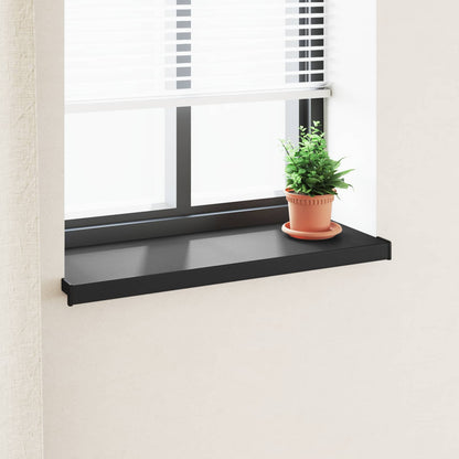 Fensterbank Schwarz mit Holzmaserung 60 x 30 x 4,5 cm PVC