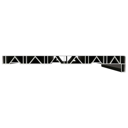 Fensterbank Schwarz mit Holzmaserung 60 x 30 x 4,5 cm PVC