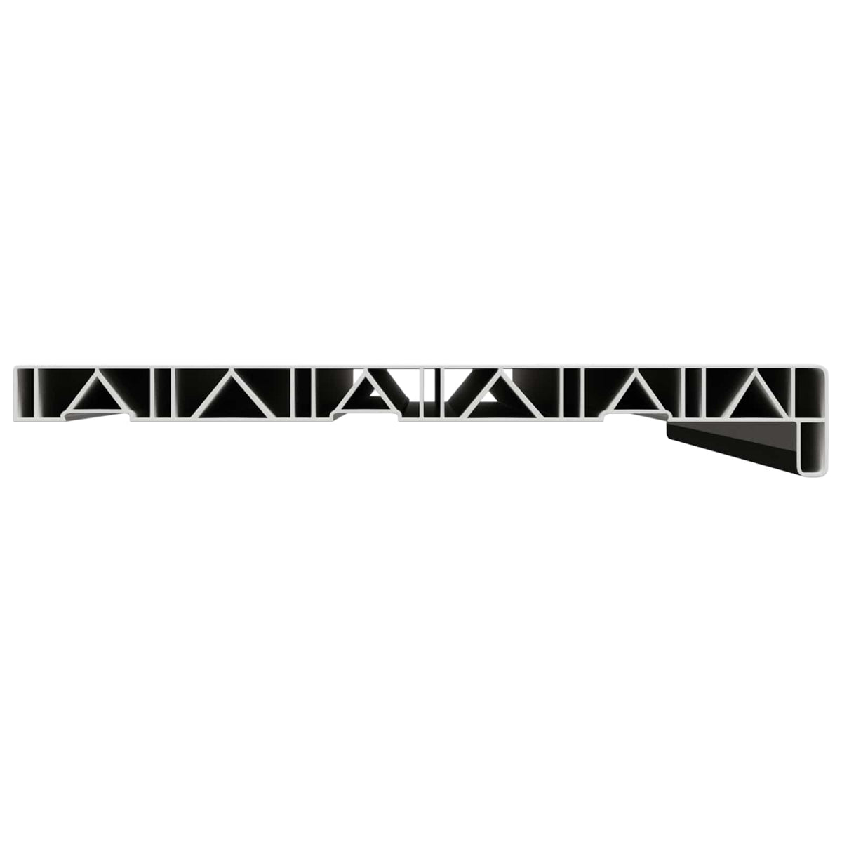 Fensterbank Schwarz mit Holzmaserung 100 x 35 x 4,5 cm PVC
